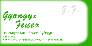 gyongyi feuer business card